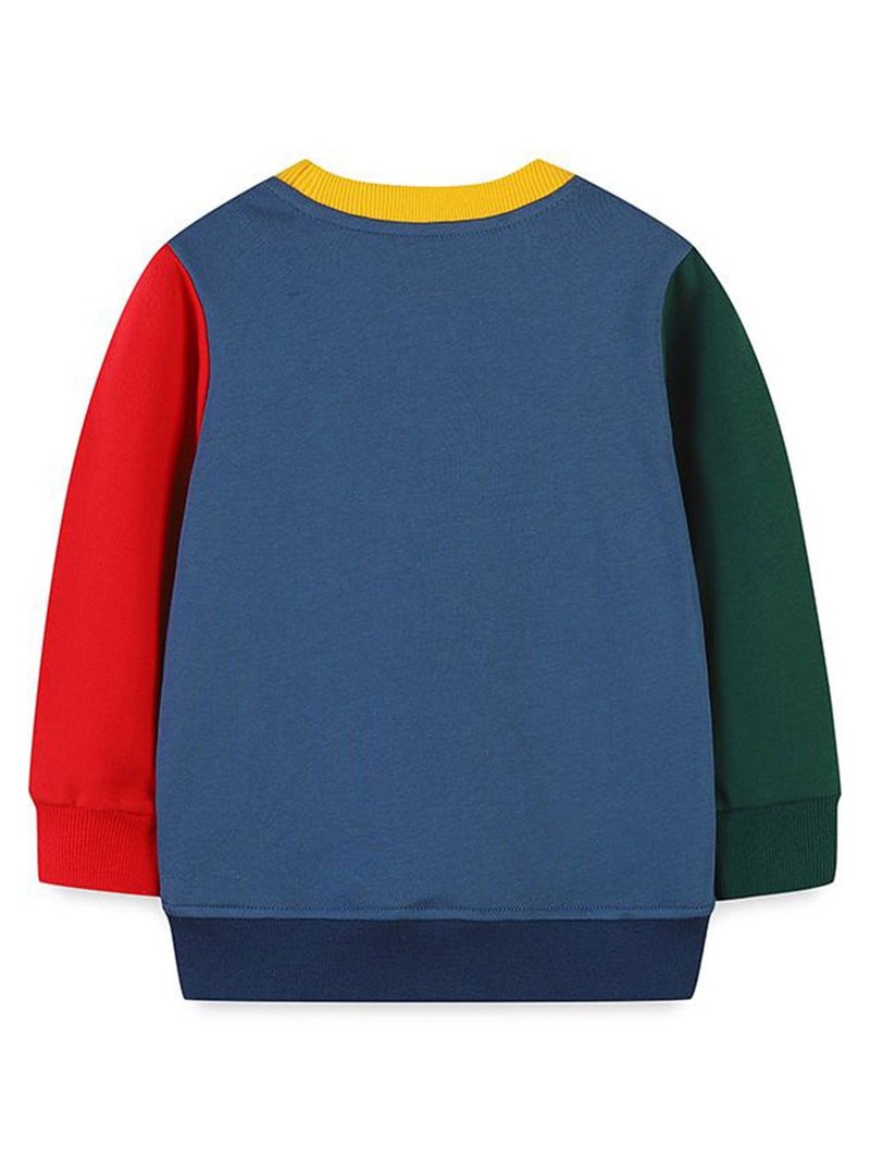 YUNIQEE سويت شيرت مزخرف باللون الأزرق البحري - Image 2