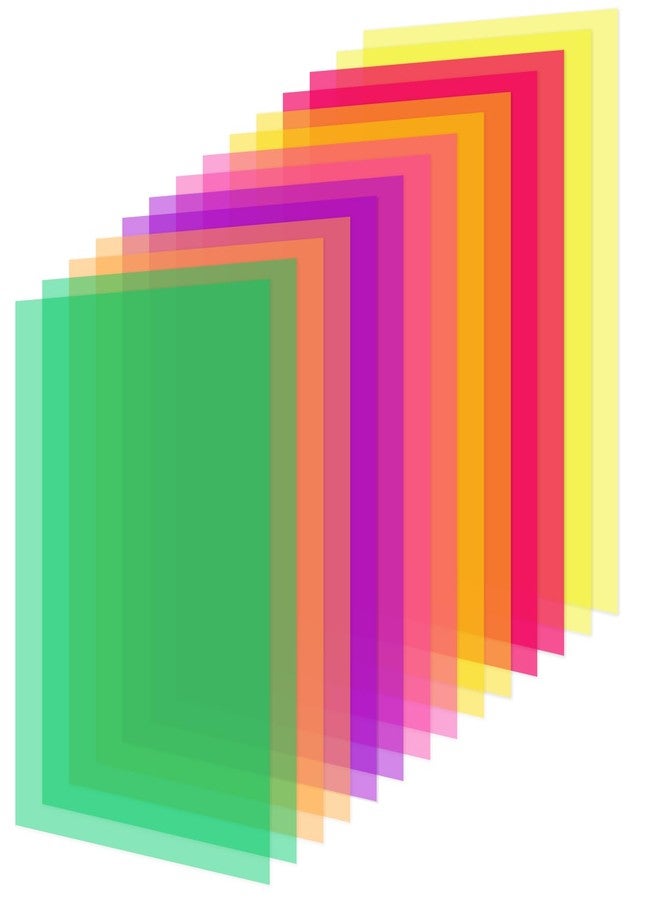 TOTiyea 14 Pieces 11IN x 8.5IN Colored Overlays for Dyslexia, Dyslexia Reading Sheets, Colored Transparency Sheets for Early Readers, School Supplies - Image 1