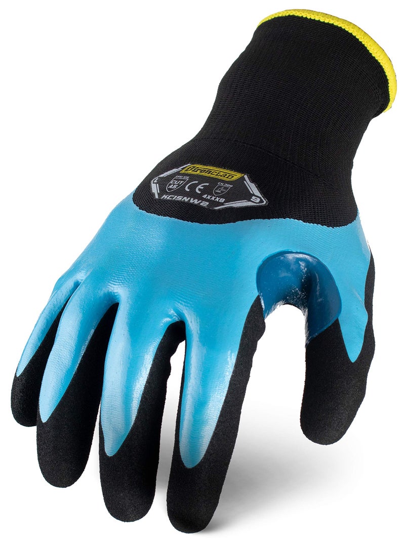 Ironclad Command Insulated Touchscreen Work Glove Sandy Nitrile Latex Coating Touchscreen Infused Palm A2 Cut Resistant Sized XS S M L XL XXL