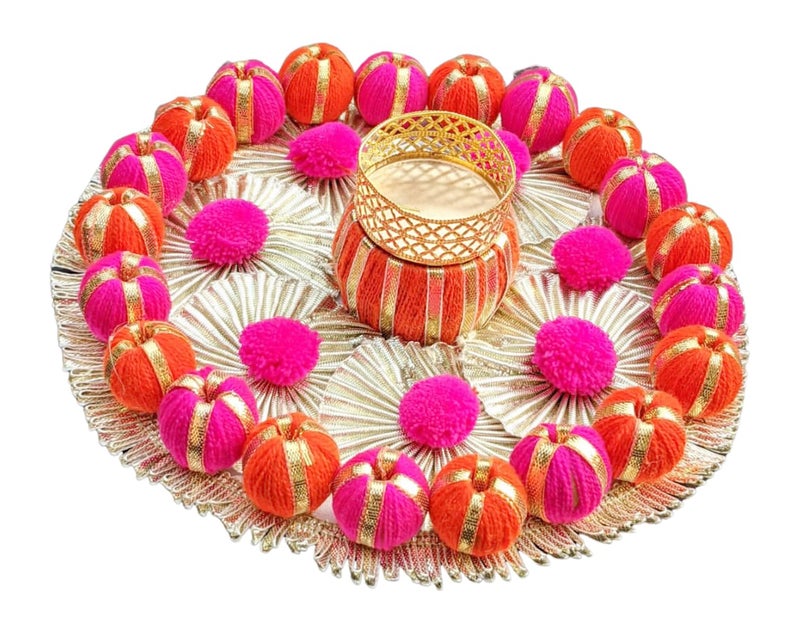 PRANSUNITA Multicolor Gota Round Balls for Art Work Diwali, Lohri, Vandanwar Wall Decoration, Handcrafted- Size- 2cm – 90-100 Pcs - GOTA Multi Balls - Image 3