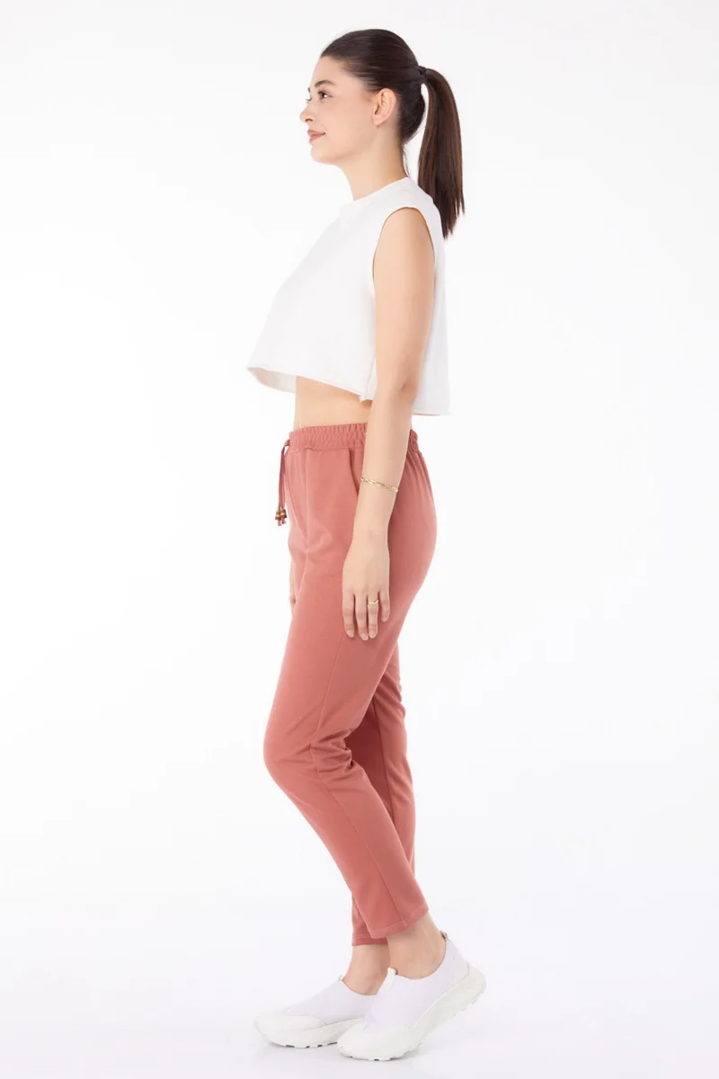 Tofisa Plain Mid Women Pink Pants - 23025