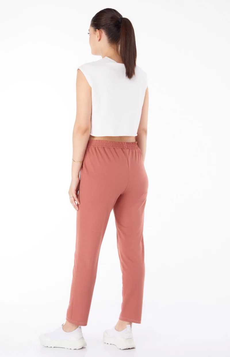 Tofisa Plain Mid Women Pink Pants - 23025