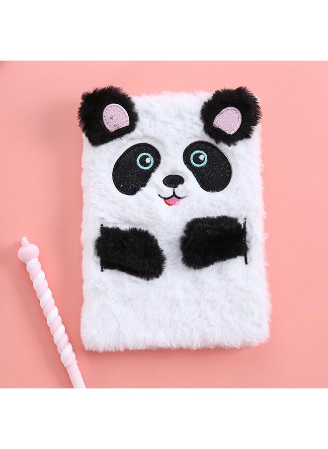 Thoraya - Fluffy Plush Cartoon Notebook Cute Diary Book Notepad Travel Journal Book for Students - Image 1