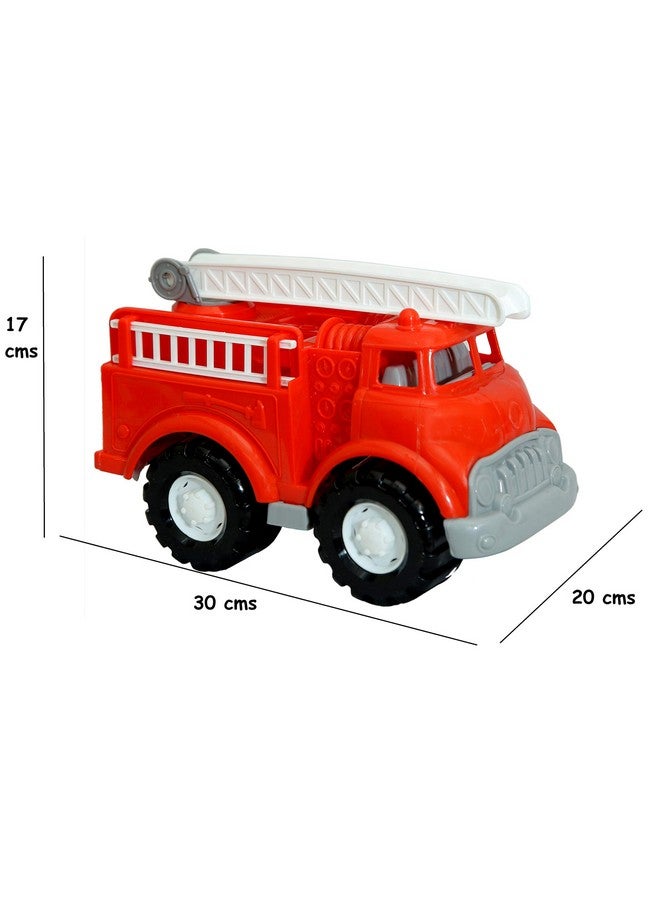 Goyal'S No Metal Axle, No Nut Used, No Sharp Edges Fire Brigade Toy Vehicle With Fire Rescue Ladders Safe Toy For Kids (Red) - Image 4