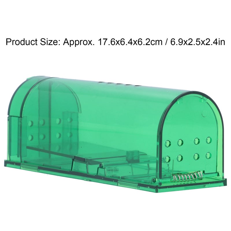 Automatic Mousetrap: Green Durable Plastic, Waterproof Design, Continuous Mouse-Catching Capability - Fully Automatic Locking Mechanism, High-Efficiency Pest Control for Home, Restaurant, Mall And Foo - Image 3