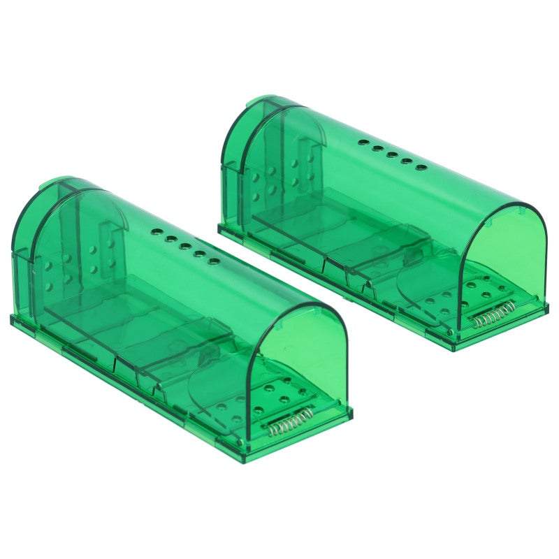 Automatic Mousetrap: Green Durable Plastic, Waterproof Design, Continuous Mouse-Catching Capability - Fully Automatic Locking Mechanism, High-Efficiency Pest Control for Home, Restaurant, Mall And Foo - Image 1