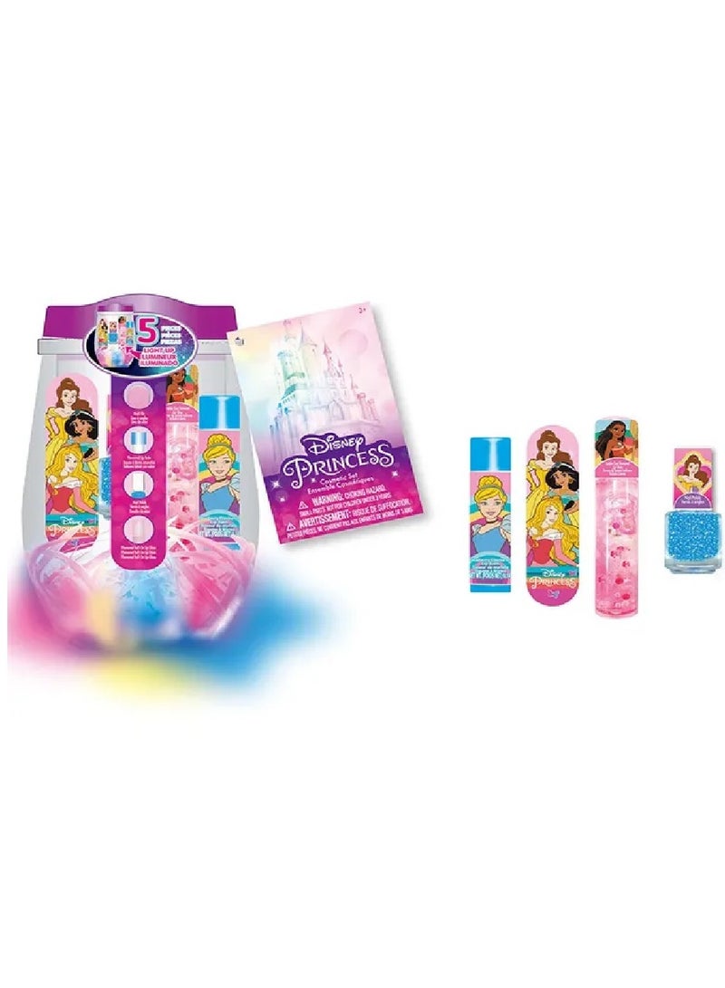 Townley Girl Disney Princess Light Up Cosmetic Tumbler Set - Image 3