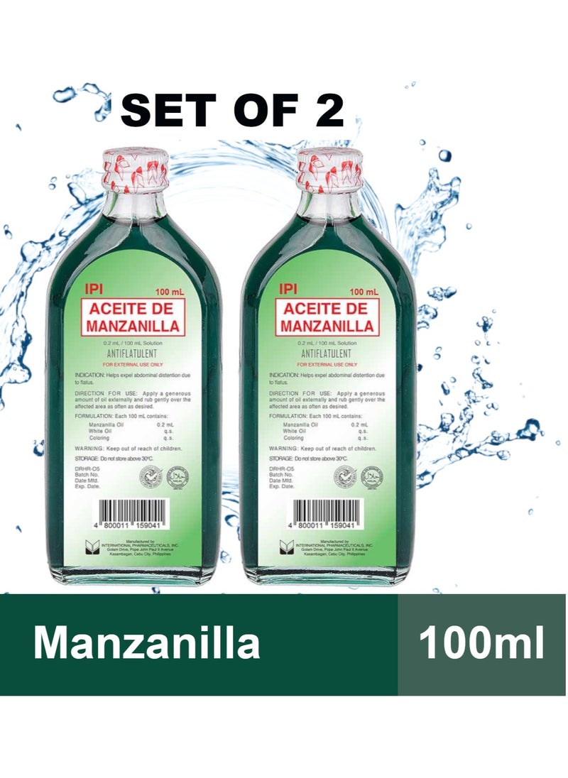 Aceite De Manzanilla Aceite de Manzanilla (Anti-Flatulent) 100ml (Set of 2) 