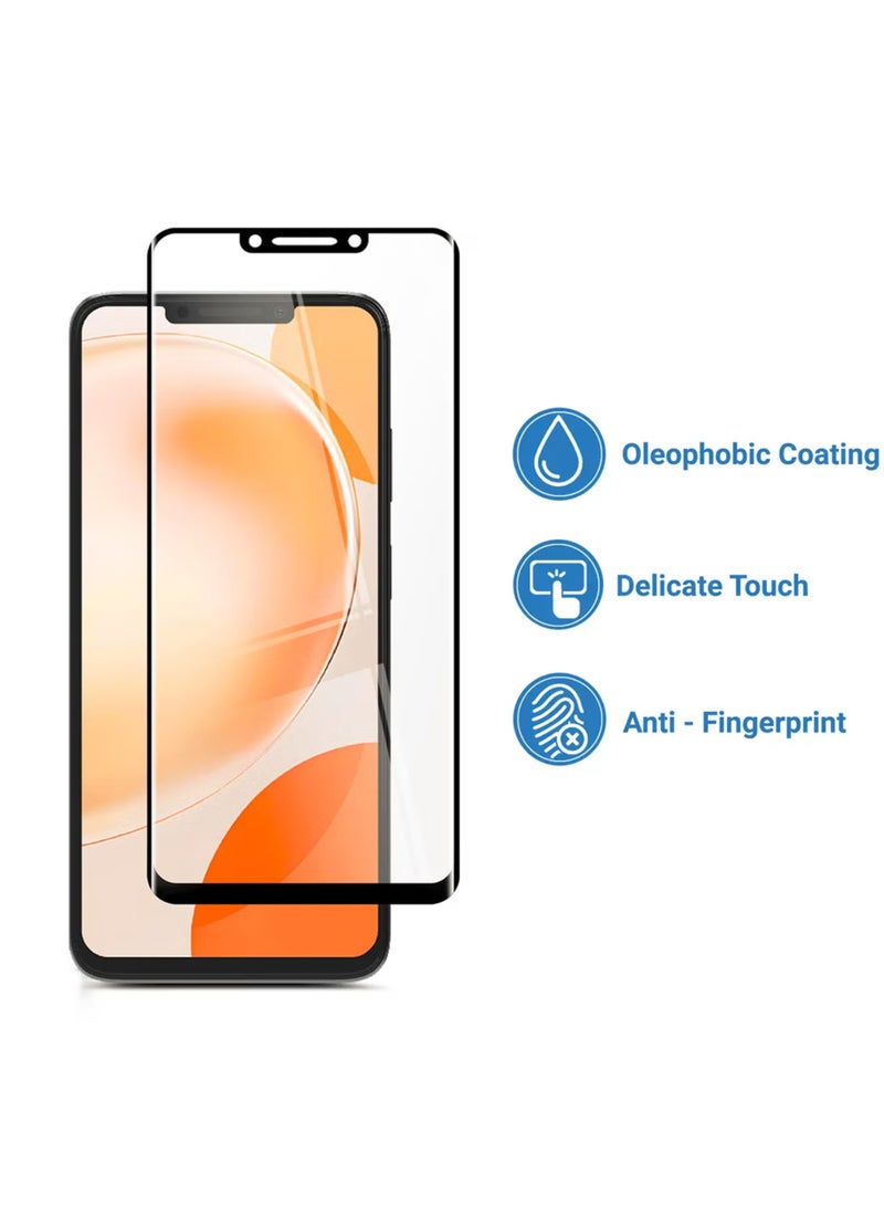 شاشة حماية زجاجية كاملة لهاتف هواوي نوفا Y91 - اسود - Image 3