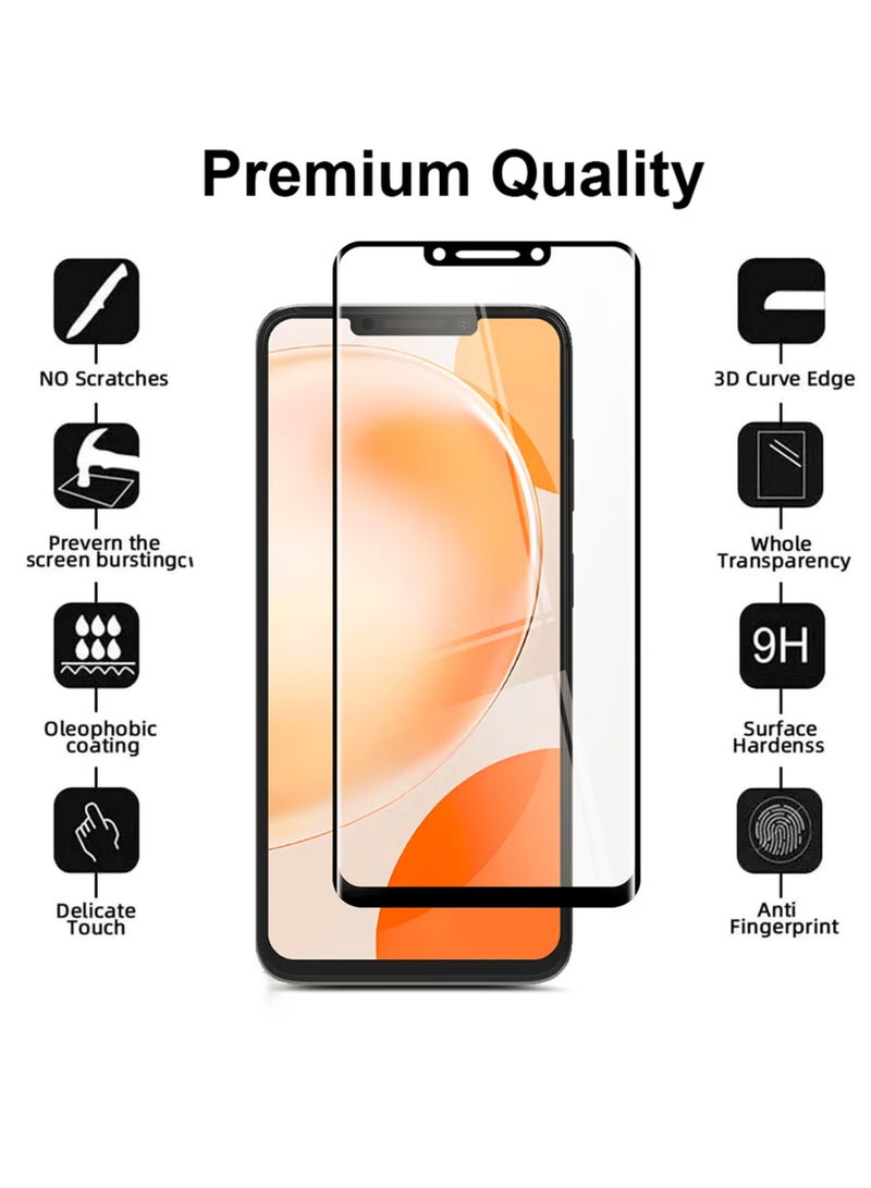 شاشة حماية زجاجية كاملة لهاتف هواوي نوفا Y91 - اسود - Image 2