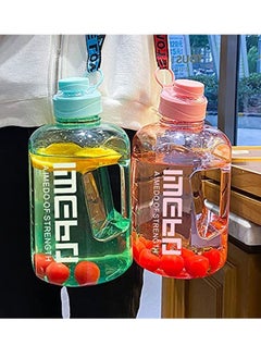 GT-Wheel 2.2L Motivational Water Bottle Wide Mouth with Time Marked to Drink More Daily BPA Free Reusable Gym Sports Outdoor Large(2200ml) Capacity  - Image 3