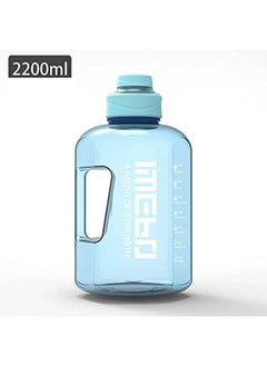 GT-Wheel 2.2L Motivational Water Bottle Wide Mouth with Time Marked to Drink More Daily BPA Free Reusable Gym Sports Outdoor Large(2200ml) Capacity  - Image 2