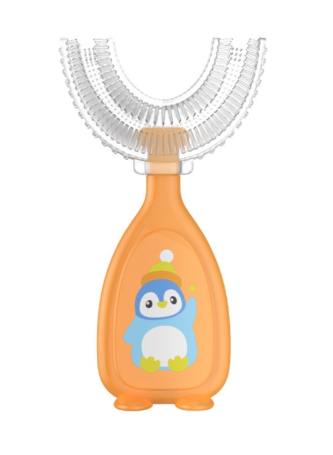 U Shaped Toothbrush For Kids 2-6 Years Old Orange - Image 1