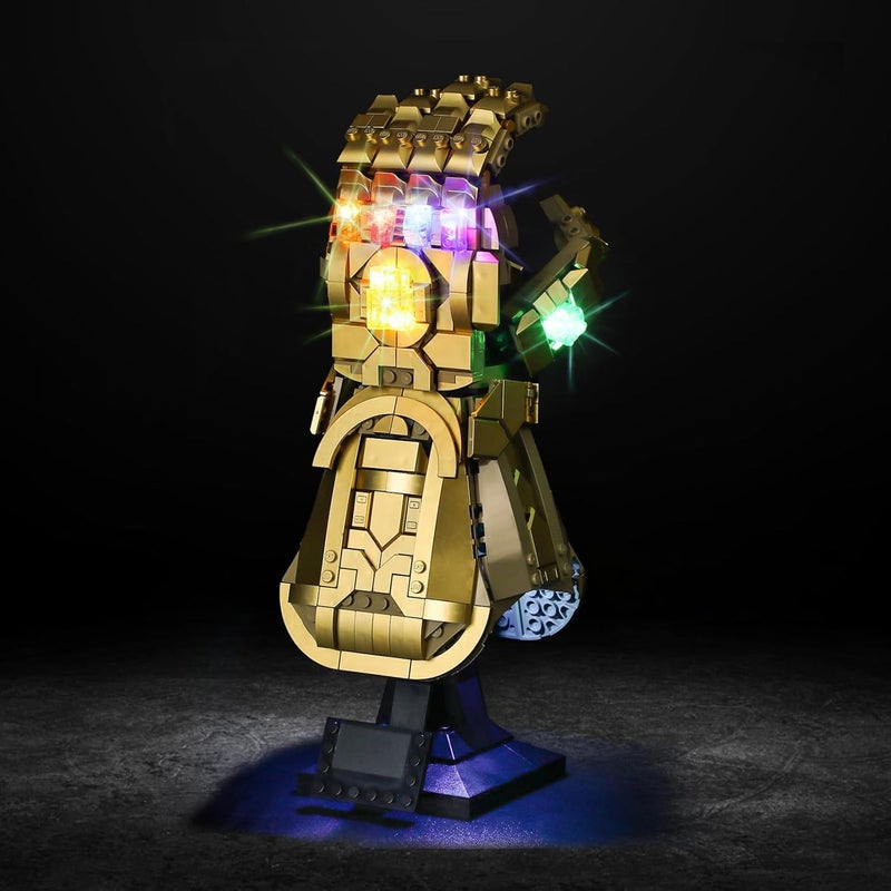 Vaodest ضوء LED لليغو 76191 مجموعة قفاز مارفل اللانهائي، تصميم وتكوين متوافق مع النموذج 76191 (ضوء LED فقط، ليس مجموعة كتل البناء) - Image 1
