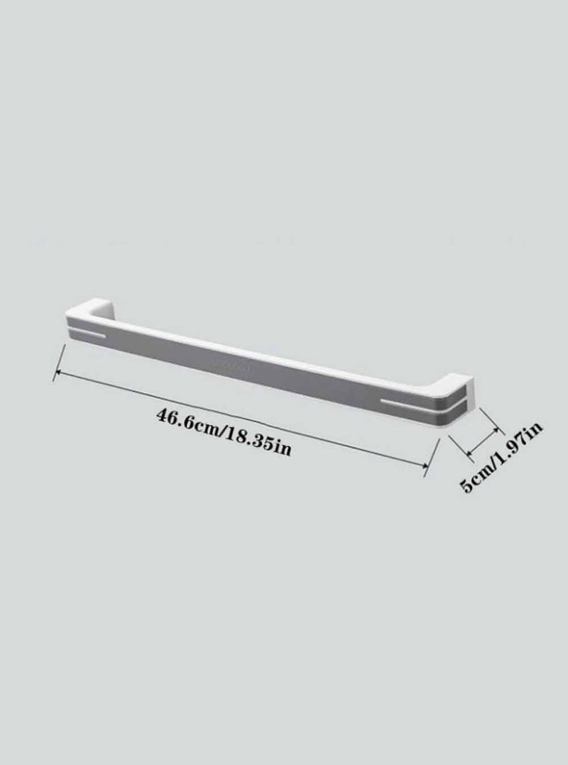 COSKIRA COSKIRA Wall Mounted Plastic Slippers Rack Bathroom Multifunction Adhesive Towel Shelf Storage Rack Towel Hanger 2 Pack Space Saving WallMounted Shoe RackNoDrill InstallationGrey - Image 2