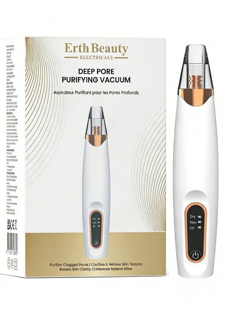 Blackhead Remover Pore Vacuum Electric Facial Cleanser with 3 Suction Levels Pore Purifying Vacuum USB Rechargeable LED Display Blackhead Remover Vacuum Deep Clean Comedone Extractor for Nose Face Skin Care Routine - Image 1