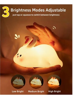 Big Face Rabbit Night Light – Cute Bunny LED Lamp, Rechargeable Silicone Squishy Rabbit Nightlight, Dimmable Animal Nightlight for Baby Nursery, Breastfeeding Bedroom & Living Room, Perfect Gift - pzsku/ZE0D05A25674D4093CE6EZ/45/_/1739985846/44e8ed5f-cde2-4ca0-98a4-15b5fadf6b29