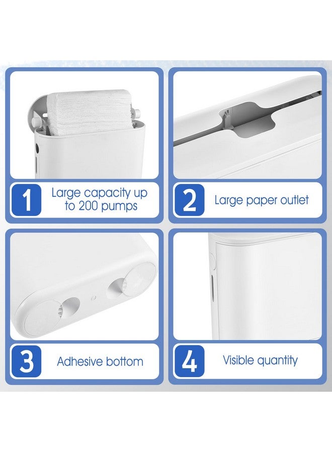 Mifoci Mifoci 2 Pcs Paper Towel Dispenser Countertop Bathroom Paper Towel Holder Multifold Hand Paper Towel Dispenser for Toilet Bedroom Kitchen, Paper Not Included (White) - Image 3