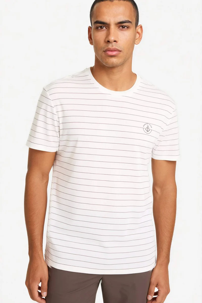 ديفاكتو Standard Fit Crew Neck Sports Short Sleeve T-Shirt
