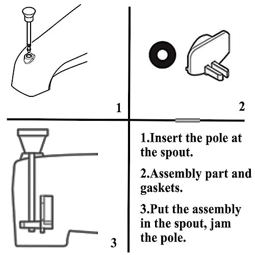 Gugaguga 3PCS 101237 OEM for Moen Cup Seal & Diverter Gate for Plumbing Fixture or Faucet, 3800 Tub Spout Replacement Part - Image 4