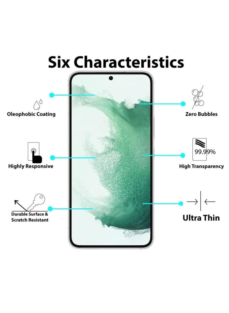 DUSALA Samsung Galaxy S22 Plus 5G Screen Protector Tempered Glass 3D Curved Edge High Definition Anti Scratch 9H Hardness Bubble Free Case Friendly Screen Protector for Samsung Galaxy S22 Plus 5G - Image 2