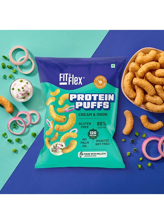 Fit & Flex بفز البروتين | كريمة وبصل | 12 جرام بروتين، خالي من الجلوتين، بدون زيت النخيل | 55 جرام - Image 4