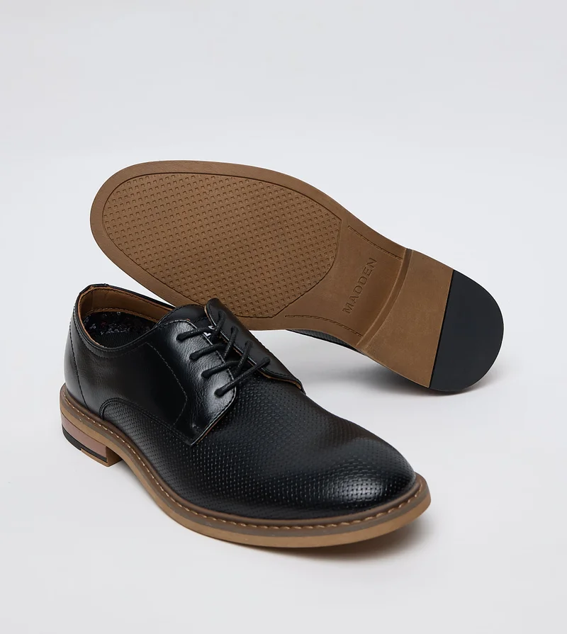 STEVE MADDEN  Evester Textured Lace-Up Formal Shoes for Men | Best Price UAE