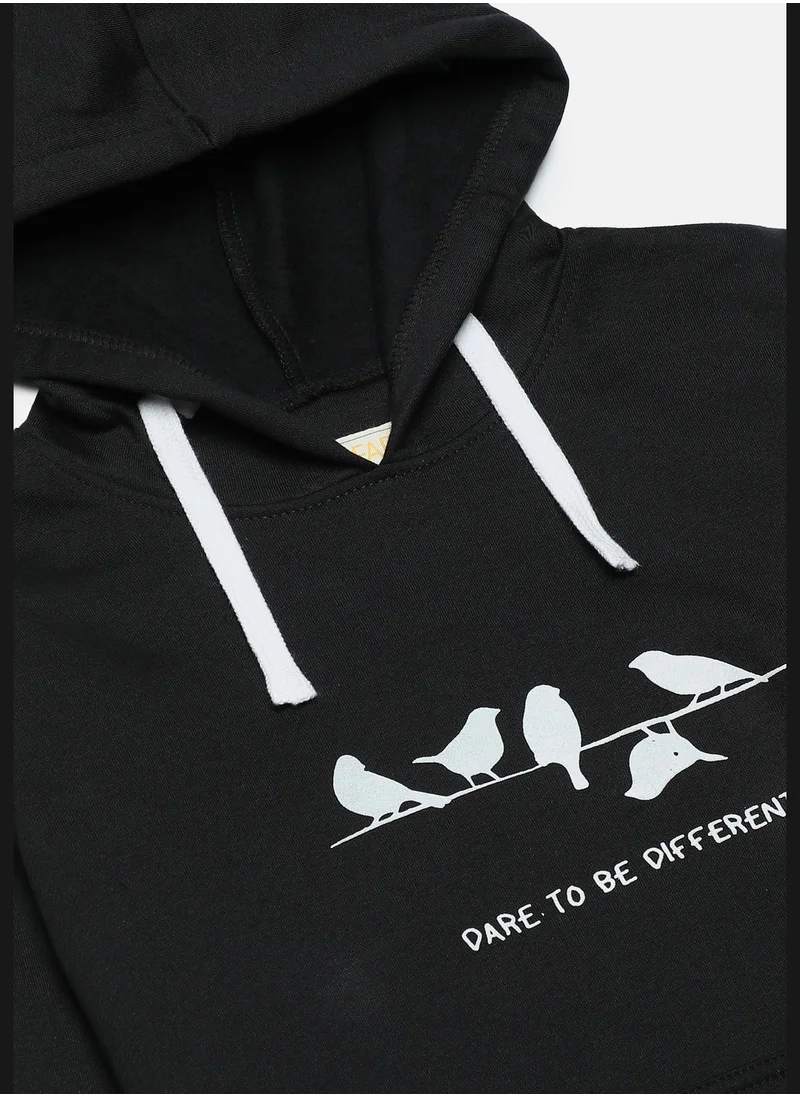Instafab Front Pocket Printed Hoodie