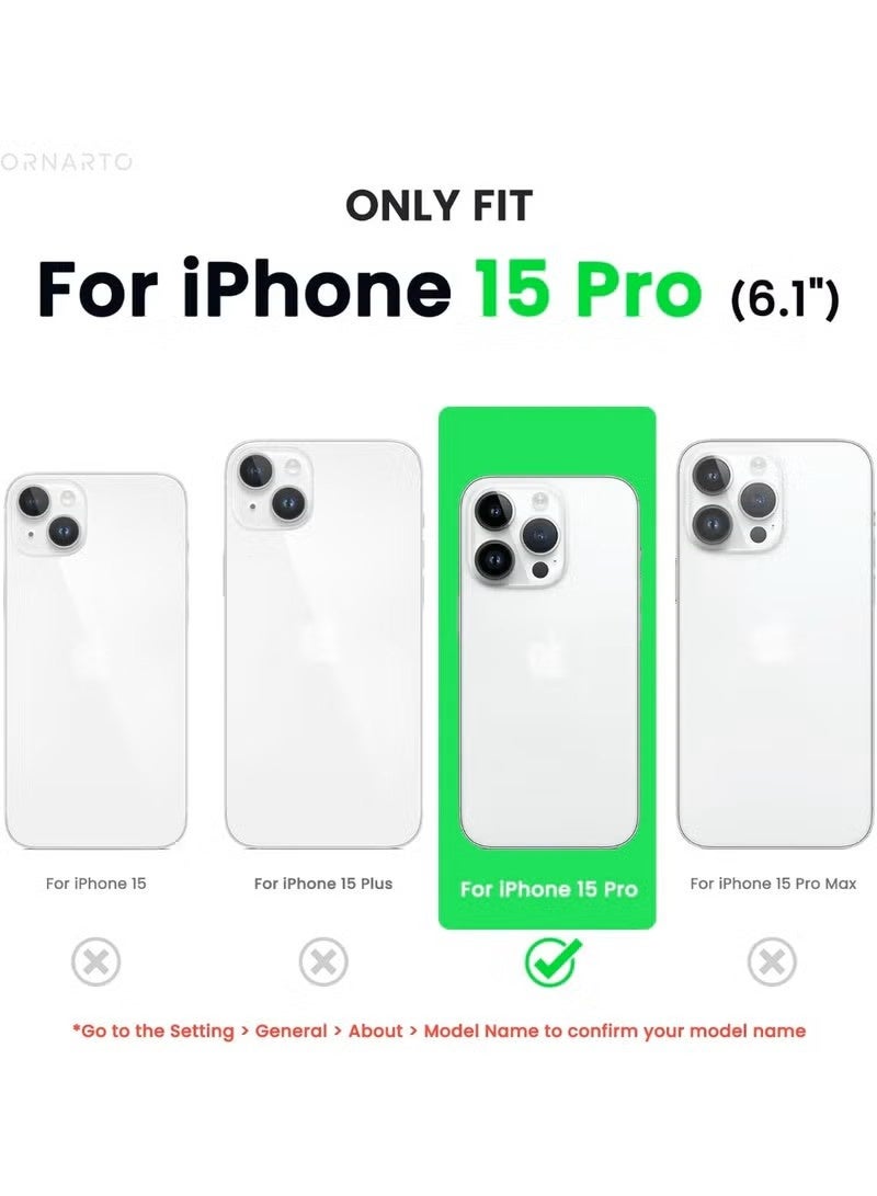 general Liquid Silicone Case for iPhone 15 Pro (6.1"), [Full Body Protection] Slim Soft Gel Rubber Shockproof Phone Case with Ultra-Soft Microfiber Lining & Sensitive Buttons - Guava Purple - Image 2