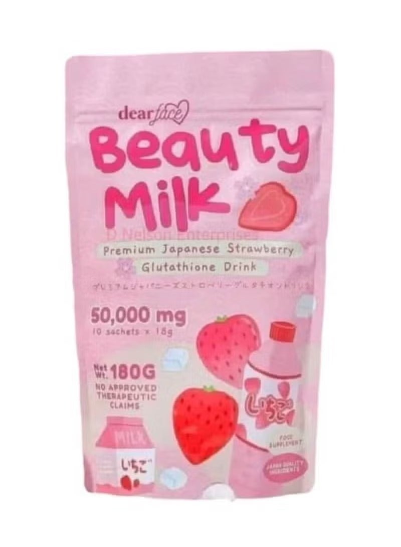 dear face Beauty Milk Premium Strawberry Glutathione Drink