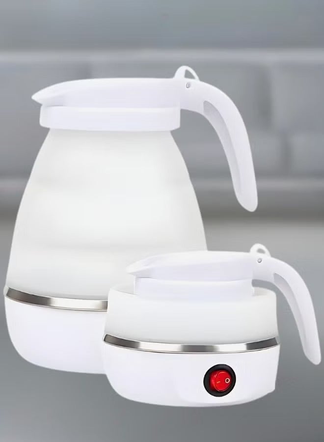 Foldable kettle, Portable Foldable Electric Kettle for Travel Food Grade Silicone Electric Water Heater Collapses with Separable Power Cord Ideal for Hiking Camping and indoor - Image 1