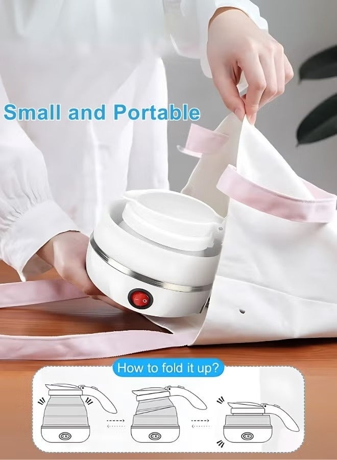 Foldable kettle, Portable Foldable Electric Kettle for Travel Food Grade Silicone Electric Water Heater Collapses with Separable Power Cord Ideal for Hiking Camping and indoor - Image 4