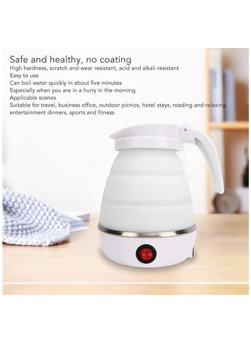 Foldable kettle, Portable Foldable Electric Kettle for Travel Food Grade Silicone Electric Water Heater Collapses with Separable Power Cord Ideal for Hiking Camping and indoor - Image 5