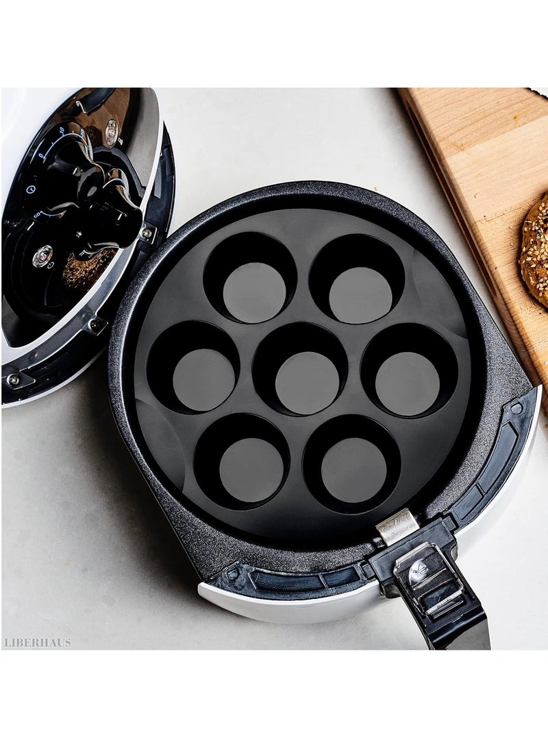 Bukela - Air Fryer Silicone Cupcake Pan - 3.5-5.8l Air Fryer Egg Bites Mold Nonstick Muffin Pan Egg Cups Molds Silicone Muffin Pan For Air Fryer Accessories - 7 Mini Muffin Maker Cupcake Tray Baking Mold - Image 1