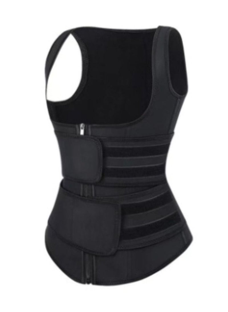 Generic Double Girdle, Abdominal Trainer, Firm Shapewear Body Shaping, Sports Waist Cincher, Abdominal Shapewear - Black (L)  - Image 1