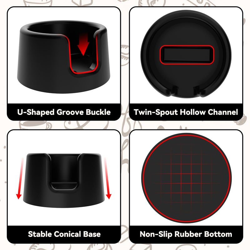 brikinte Portafilter Holder Compatible With Ninja Luxe Cafe, Espresso Tamping Station for Ninja ES601 & ES701 Espresso Machine - Image 3