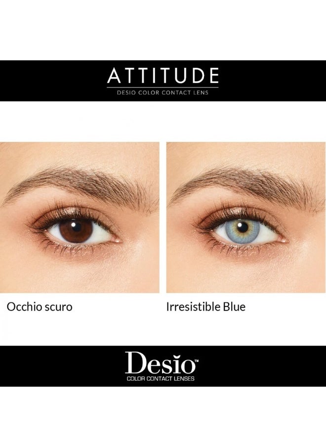 Desio Attitude Colored Contact Lenses - Romantic Blue  - Image 3