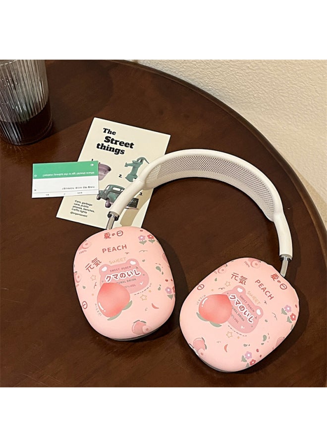 Loquat For Apple/For AppleAirPods Max Headphone Case Cartoon Noise Reduction Bluetooth Headset Cute Protective Case-Color:Silicone Soft Shell-Black Lion-Model:For AppleAirPods Max (protective Cover) - Image 5