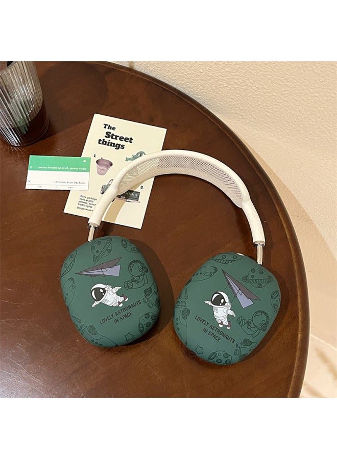 Loquat For Apple/For AppleAirPods Max Headphone Case Cartoon Noise Reduction Bluetooth Headset Cute Protective Case-Color:Silicone Soft Shell-Black Lion-Model:For AppleAirPods Max (protective Cover) - Image 4