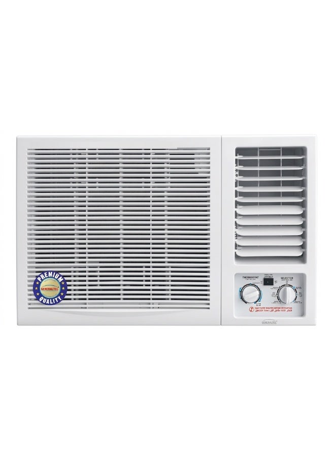 Generaltec 1.5 Ton Window Air Conditioner  T3 Rotary Compressor, Turbo Cooling, Golden Fin, Low Noise, High Density Filter, Energy Efficient Window AC | Model GWAC19W | 1 Year Full Warranty & 5 Years Compressor Warranty 2380 W GWAC19W white