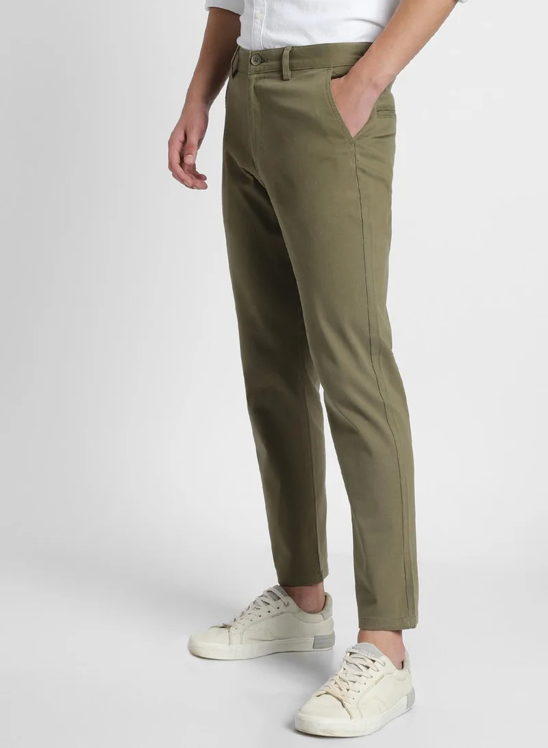 Dennis Lingo olive green Regular Fit Army Chinos Pants For Men for Men | Best Price UAE