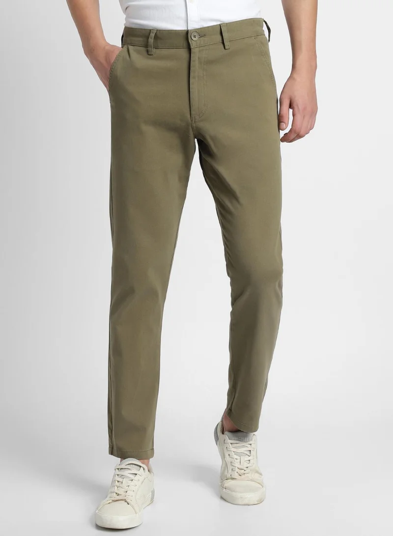 Dennis Lingo olive green Regular Fit Army Chinos Pants For Men for Men | Best Price UAE