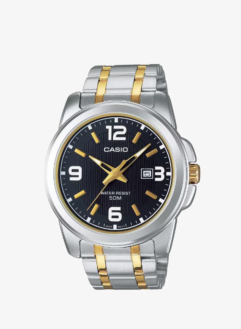 كاسيو Men's Stainless Steel Analog Watch MTP-1314SG-1AVDF - 44.9 mm
