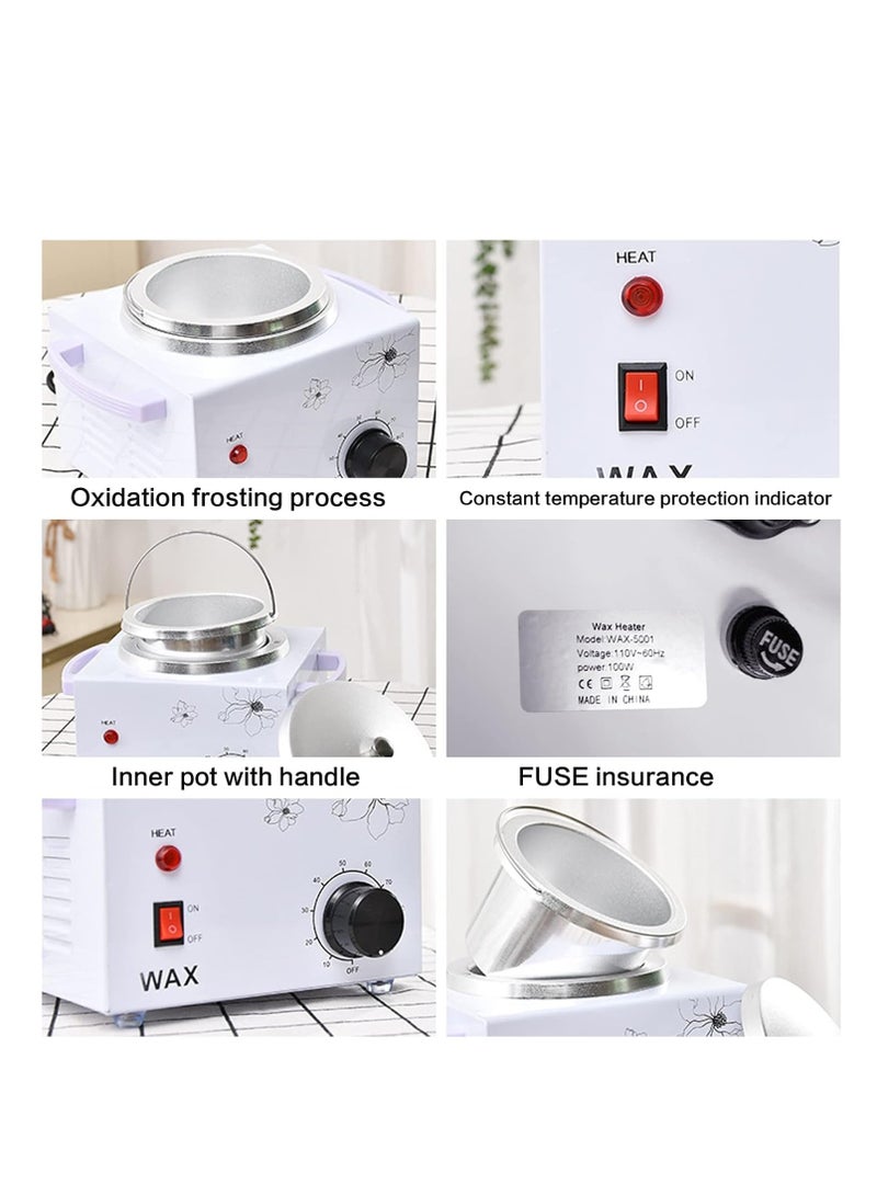 Joyeworld Portable Wax Heater, Single-Pot Wax Melting Pot, Painless Hair Removal Waxing Machine, Professional Wax Heater for Men and Women, Equipped with Adjustable Temperature Settings - Image 2