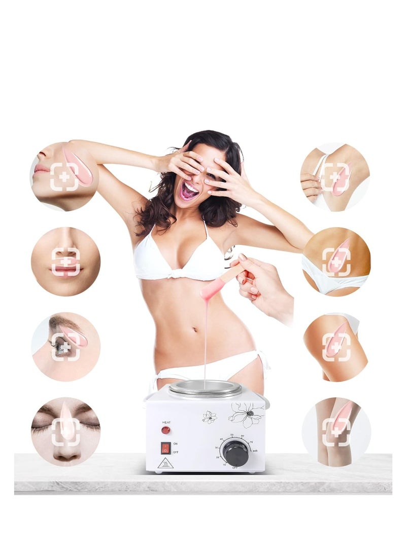 Joyeworld Portable Wax Heater, Single-Pot Wax Melting Pot, Painless Hair Removal Waxing Machine, Professional Wax Heater for Men and Women, Equipped with Adjustable Temperature Settings - Image 3