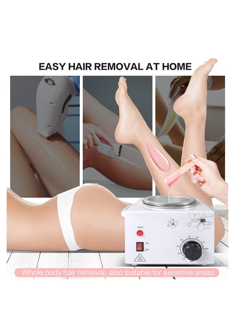 Joyeworld Portable Wax Heater, Single-Pot Wax Melting Pot, Painless Hair Removal Waxing Machine, Professional Wax Heater for Men and Women, Equipped with Adjustable Temperature Settings - Image 4