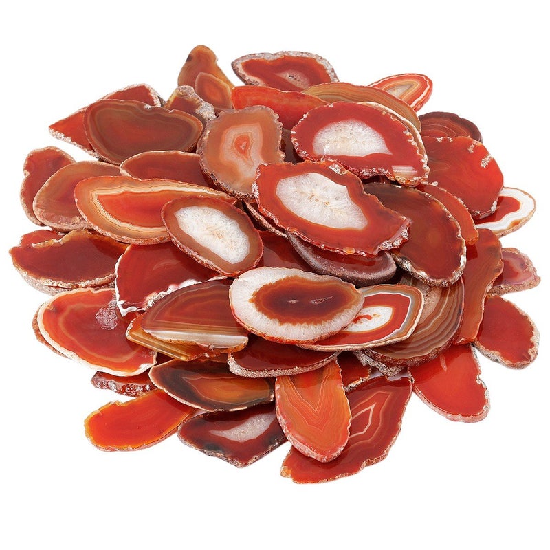 mookaitedecor Polished Agate Light Table SlicesGeode Agate Slab Cards Pack of 12