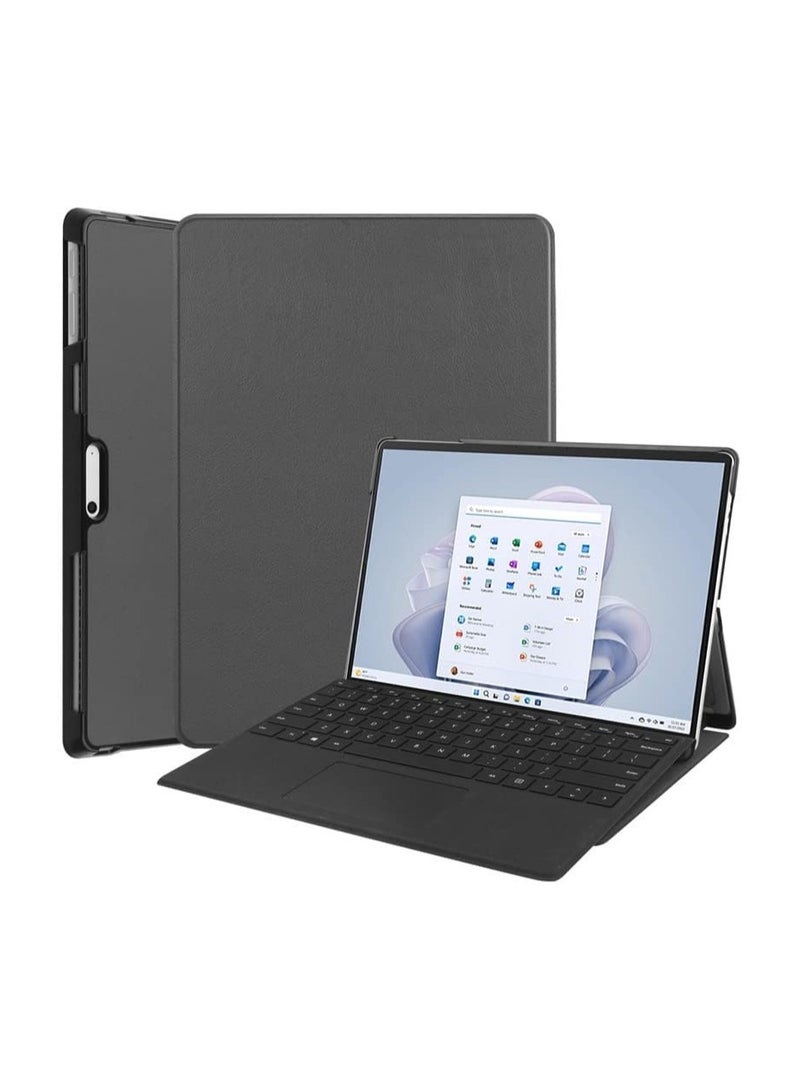 Compatible with Microsoft Surface Pro 11 (2024) 13-inch case PU leather clamshell stand Hard PC back case for Funda Surface Pro 11 tablet case - Image 1