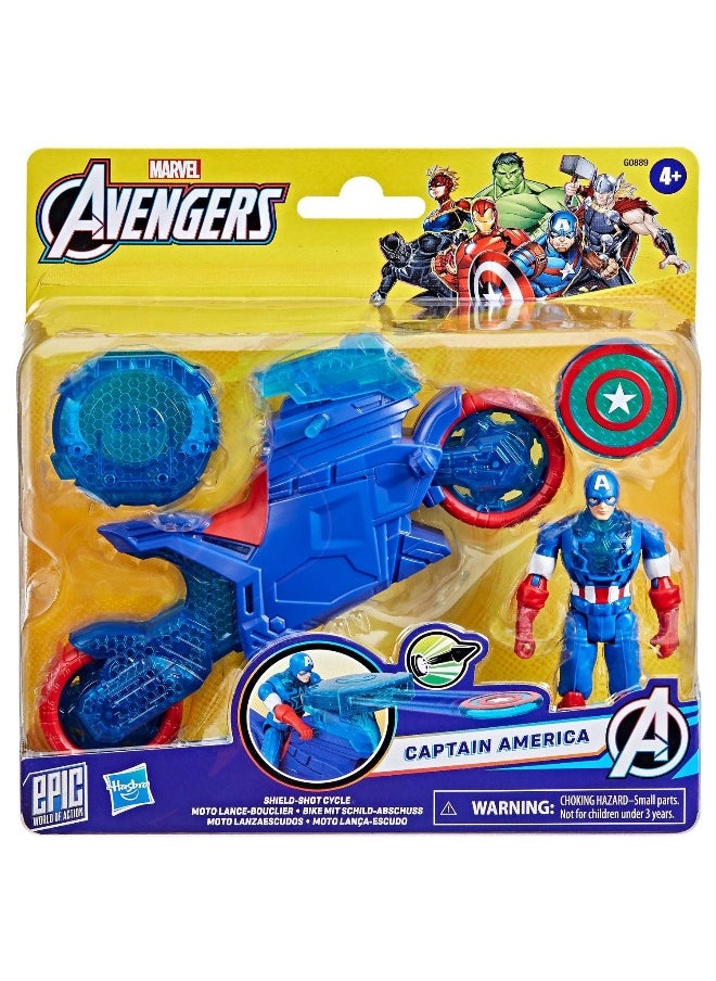 MARVEL Marvel Avengers Captain America Shield-Shot Cycle & Figure Set (10 cm)  - Image 1