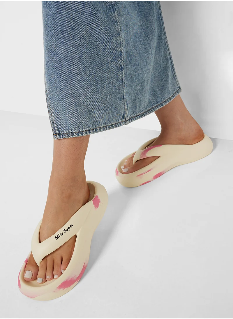 Ginger Chunky Toe Post Flipflop